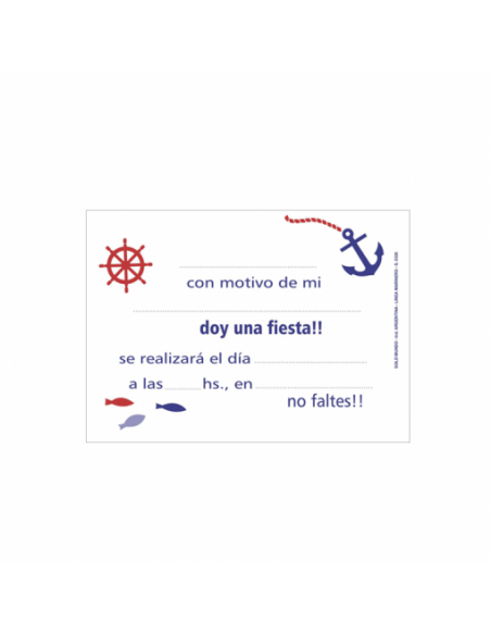 INVITACION x10 MARINERO