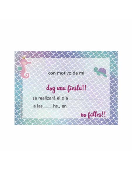 INVITACION x10 SIRENITA