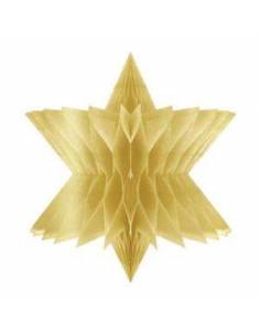 DECORACION ESTRELLA DORADA 20cm GUDO04