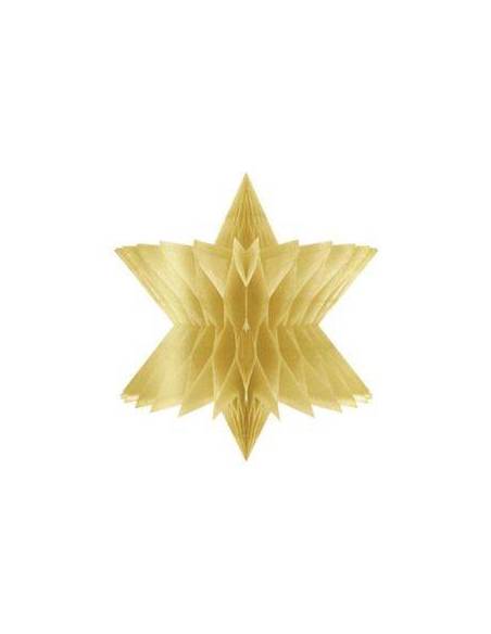 DECORACION ESTRELLA DORADA 20cm GUDO04