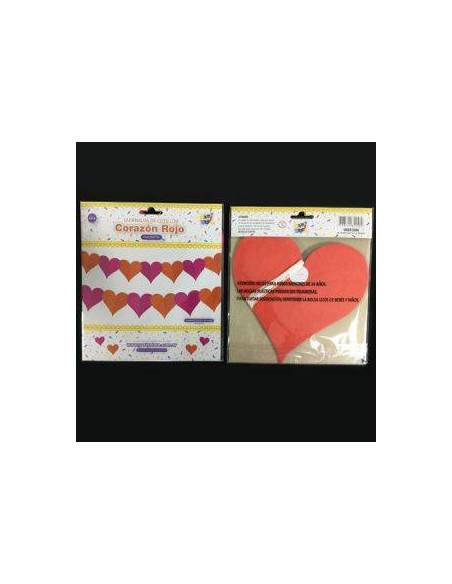 GUIRNALDA CORAZON ROJO 360x18x17 x 1m