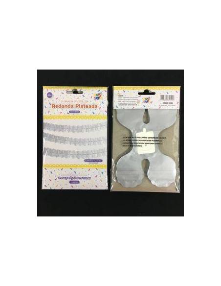 GUIRNALDA PLATEADA REDONDA 200x20x13,5cm GUPL08