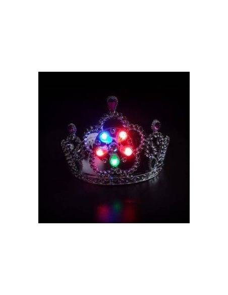LED CORONA LUMINOSA PLATA CON FLOR XLA02