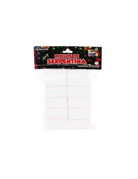 ROLLO SERPENTINA BLANCO BOLSA 10 ROLLOS ROLSERPBL
