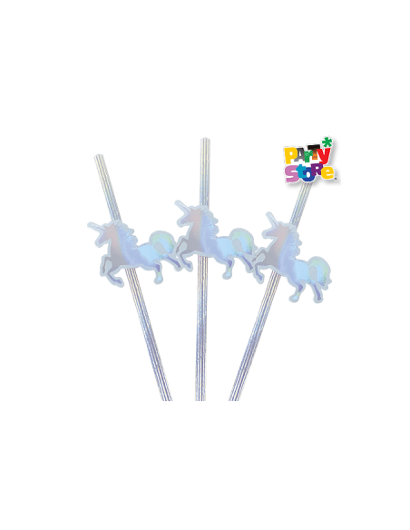 SORBETES DE POLIPAPEL UNICORNIOS IRIDISCENTES X6 DSPP001