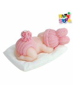 VELA DECO SOUV. MADERA BEBE ROSA VC03 2