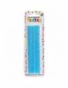 VELAS FINITAS 17cm TORNEADAS CELESTE x24 VTSCE