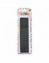 VELAS FINITAS 17cm TORNEADAS NEGRO x24 VTSNE
