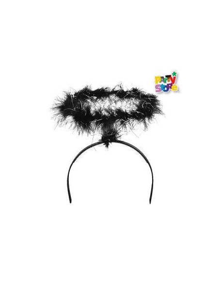 VINCHA HALO AUREOLA DE ANGEL PLUMAS NEGRAS AC173