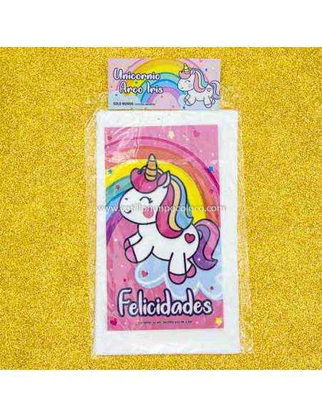 BOLSITA UNICORNIO ARCO IRIS x10