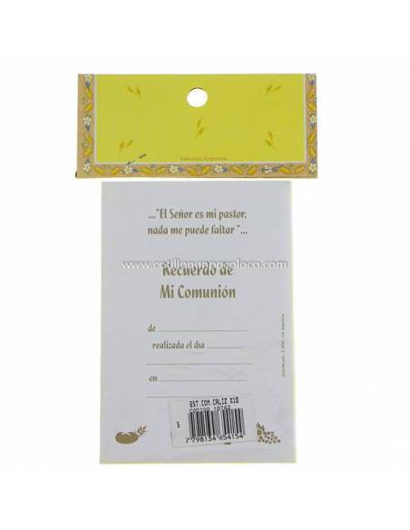 ESTAMPA COMUNION SIMPLE CALIZ x 10