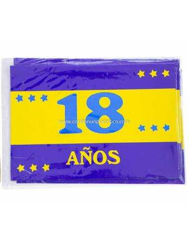 INVITACION 18 AÑOS AZUL y AMARILLO x 10