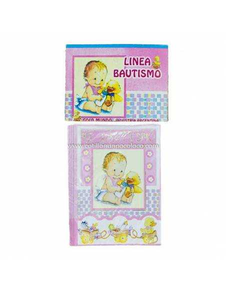 ESTAMPA BAUTISMO RECUERDO PATITO SIMPL X10