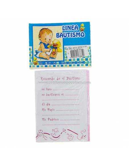 ESTAMPA BAUTISMO RECUERDO PATITO SIMPL X10