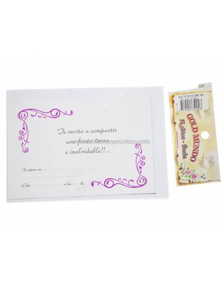 INVITACION TODA OCASION ANTIFAZ x 10