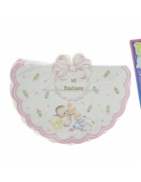 INVITACION x10 BAUTISMO BABERO NENA