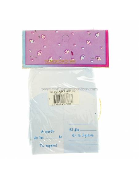 INVITACION x10 BAUTISMO PUERTITAS NENE