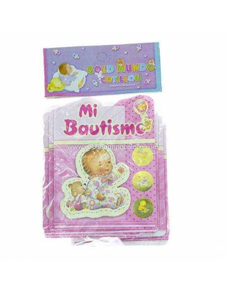 INVITACION x10 BAUTISMO RELIEVE NENA