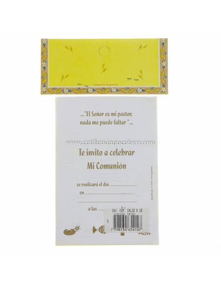 INVITACION x10 COMUNION CALIZ
