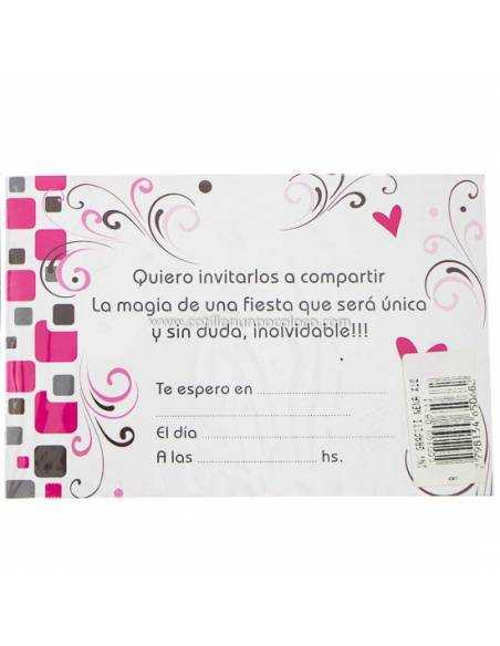 INVITACION x10 TODA OCASION GRAFITI MUJER
