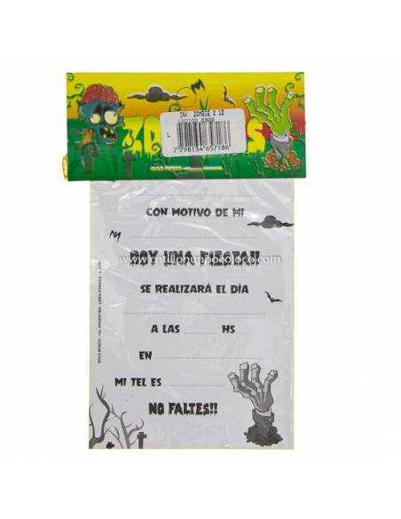 INVITACION x10 ZOMBIE