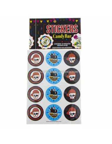 STICKER CANDY BAR PIRATA x 10