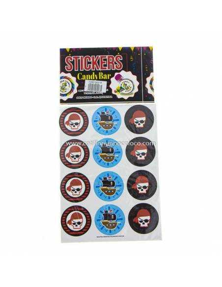 STICKER CANDY BAR PIRATA x 10
