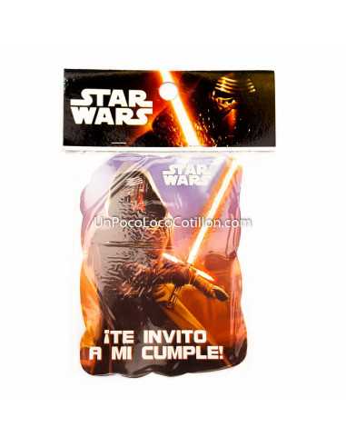 INVITACION CHICA STAR WARS x10