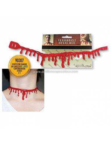 CORTE CON SANGRE EN CUELLO LATEX