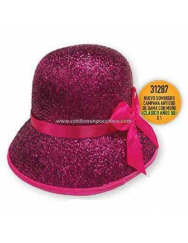 SOMBRERO DAMA CAMPANA CON TINSEL x