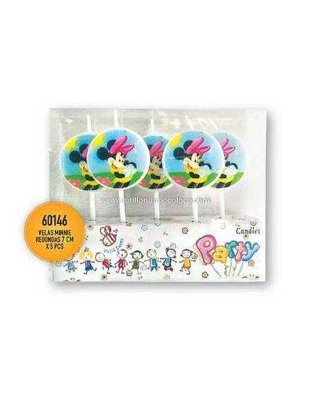 VELA CON FORMA EN BLISTER x5 ASS MINNIE
