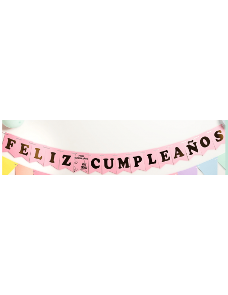 BANDERIN FC ROSA PASTEL CON STAMPA x1