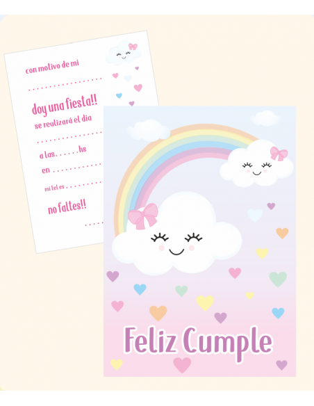 INVITACION x10 NUBECITA