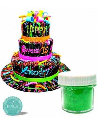 POLVO COMESTIBLE VERDE FLUO 4gr