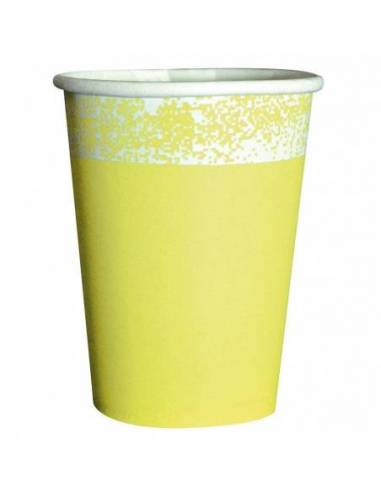 VASO 8 OZ AMARILLO PASTEL x8