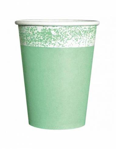 VASO 8 OZ VERDE PASTEL x8