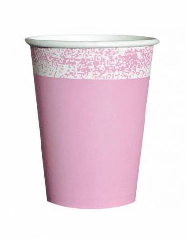 VASO 8 OZ ROSA PASTEL x8