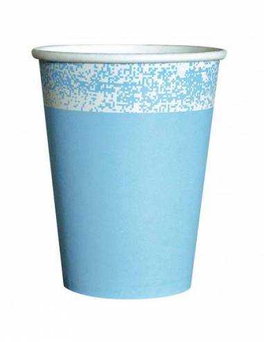 VASO 8 OZ CELESTE PASTEL x8