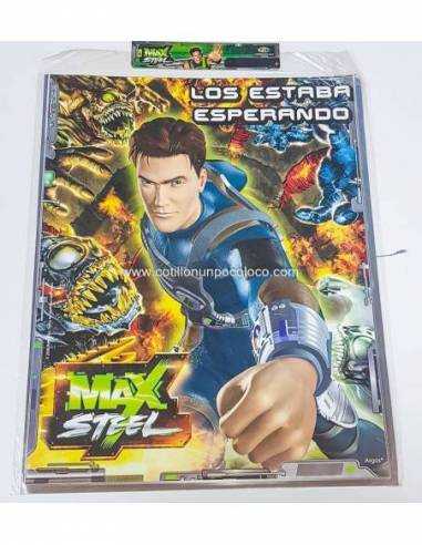 AFICHE FELIZ CUMPLE MAX STEEL X1