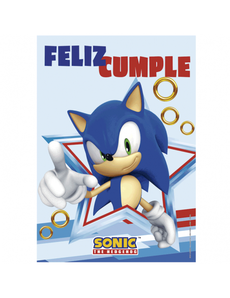 POSTER FELIZ CUMPLE SONIC x 1