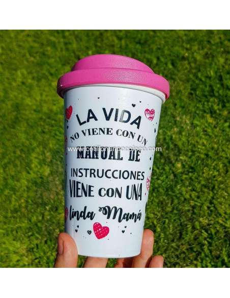 VASO TERMICO SELIGRAFIA DIA MADRE CAFÉ