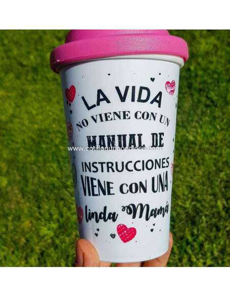VASO TERMICO SELIGRAFIA DIA MADRE CAFÉ