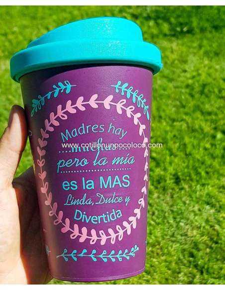 VASO TERMICO SELIGRAFIA DIA MADRE CAFÉ