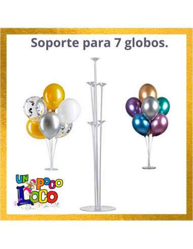 SOPORTE TRANSPARENTE 7 GLOBOS NEW