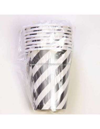 VASO POLIPAPEL PLATA X8