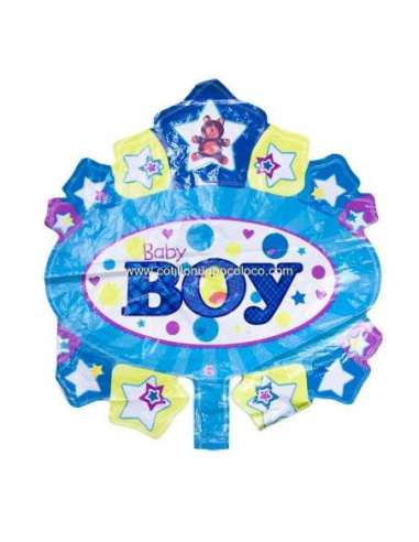 GLOBO BURBUJA BABY BOY CELESTE