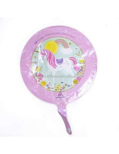 GLOBO UNICORNIO ROSA 9"