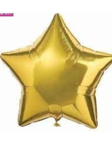 GLOBO 9" ESTRELLA DORADA