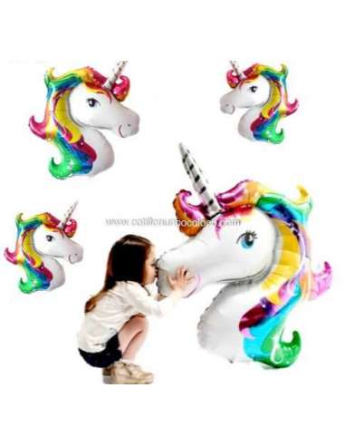 GLOBO CABEZA UNICORNIO GIGANTE 112X85CM