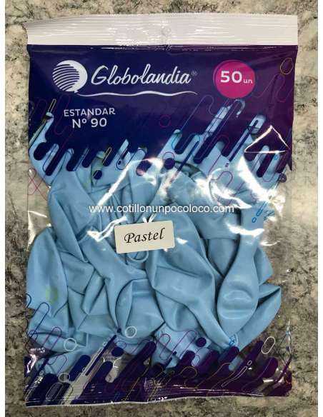 GLOBO LISO CELESTE PASTEL N° 90 x50